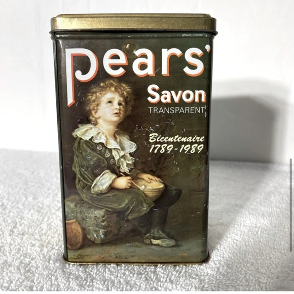 Vintage Pears Soap Green Bicentennial Decorative Tin 1789-1989 - Picture 8 of 14